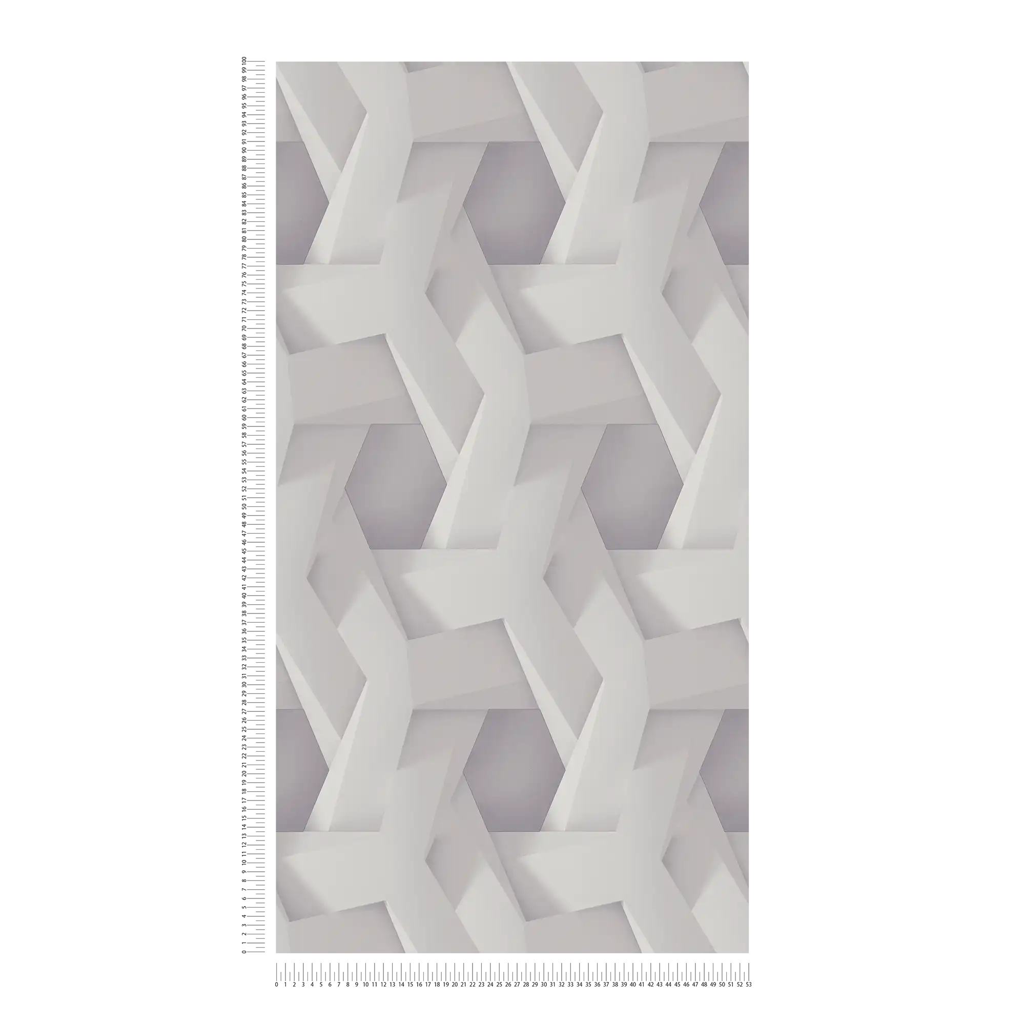             3D Tapete hellgraues Grafik-Muster mit Betonoptik
        