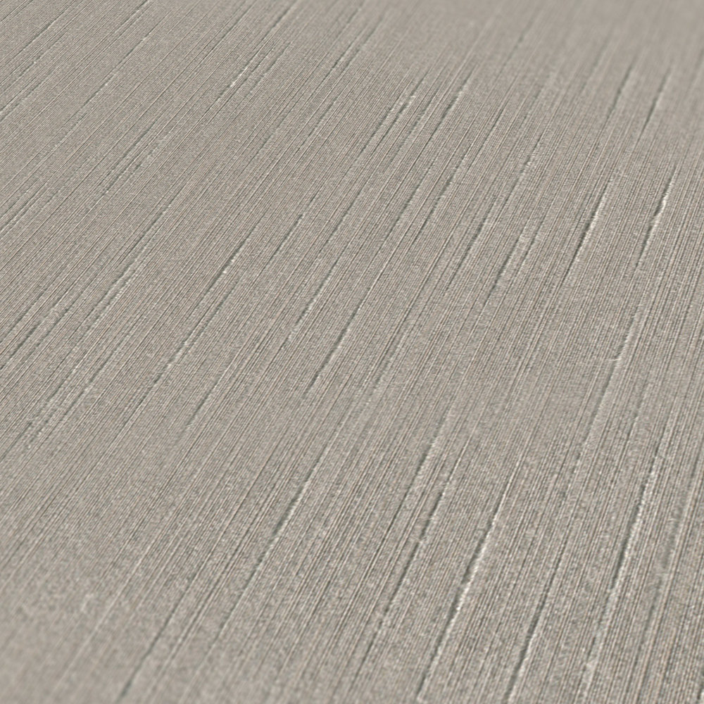             Vliestapete mit Textilstruktur & Seidenhaptik – Grau
        