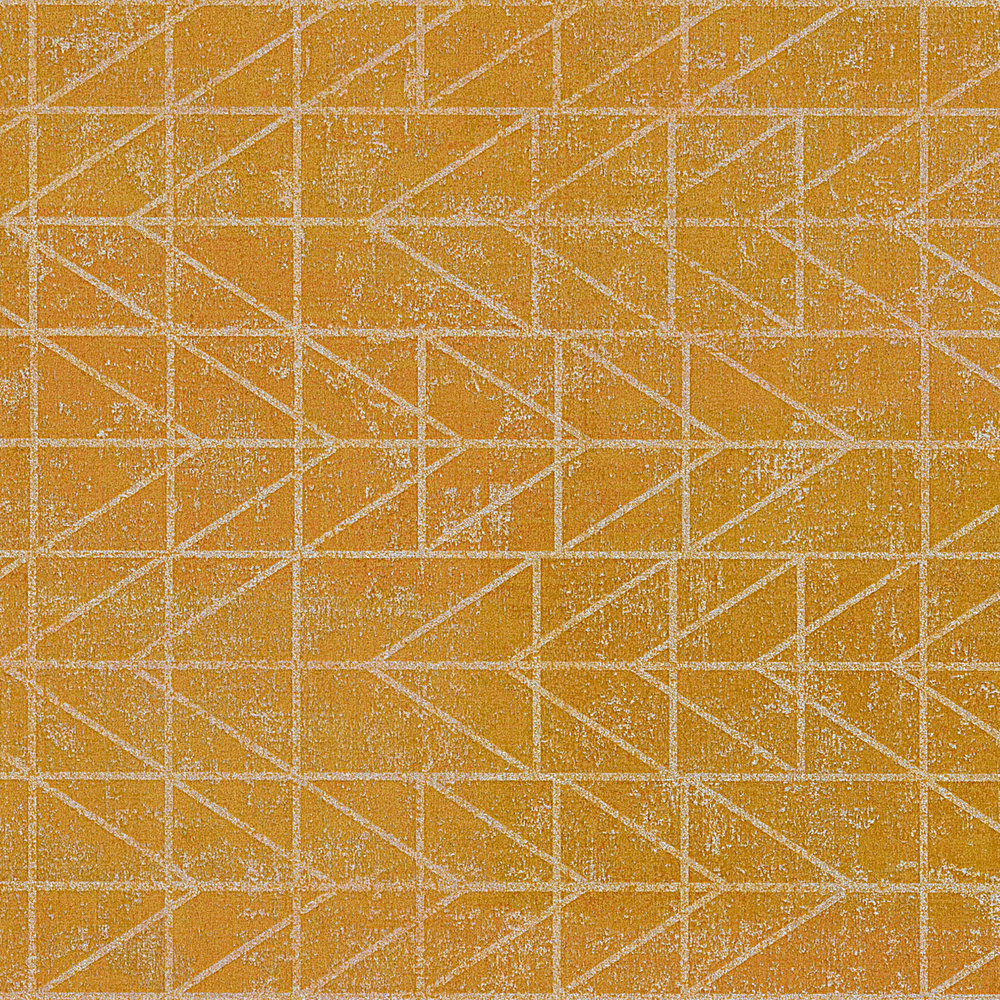             Geometrische Ethno-Tapete indigenes Navajo-Design – Gelb, Gold
        