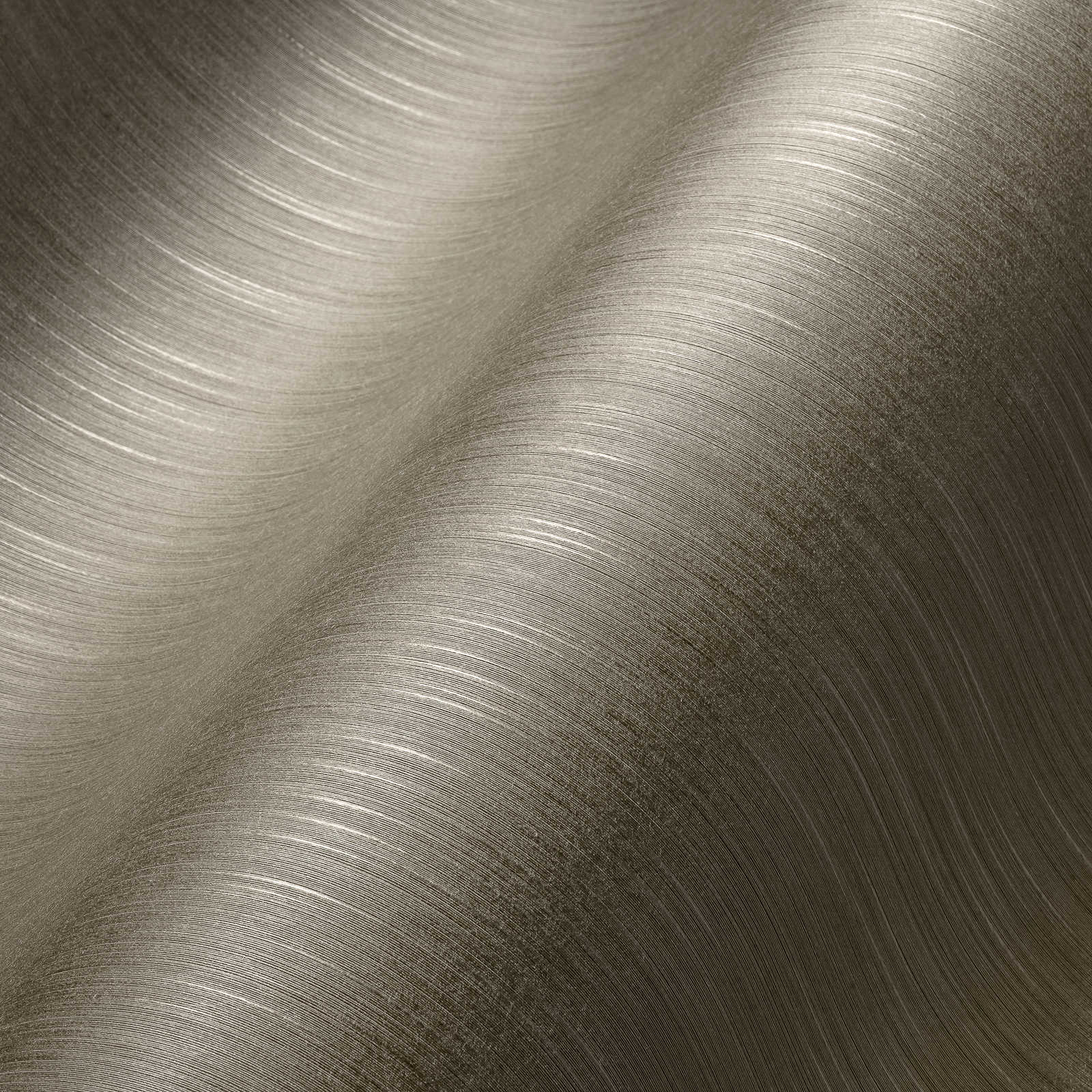             Textildesign Tapete Grau-Braun mit meliertem Muster
        