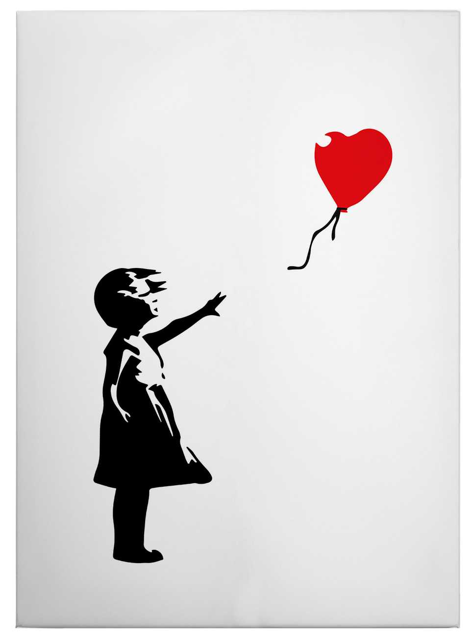             Leinwandbild "Mädchen mit rotem Luftballon" von Banksy – 0,50 m x 0,70 m
        