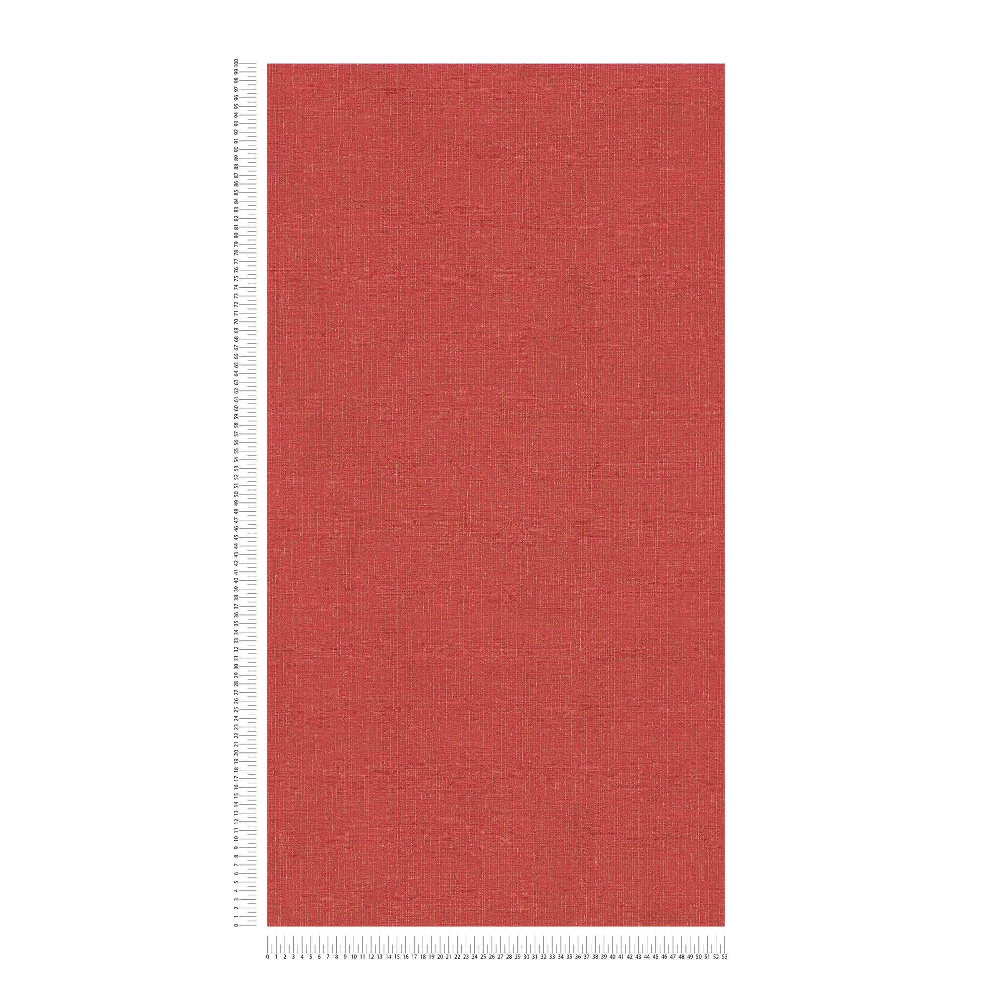             Rote Tapete golden Meliert mit Textiloptik – Metallic, Rot
        