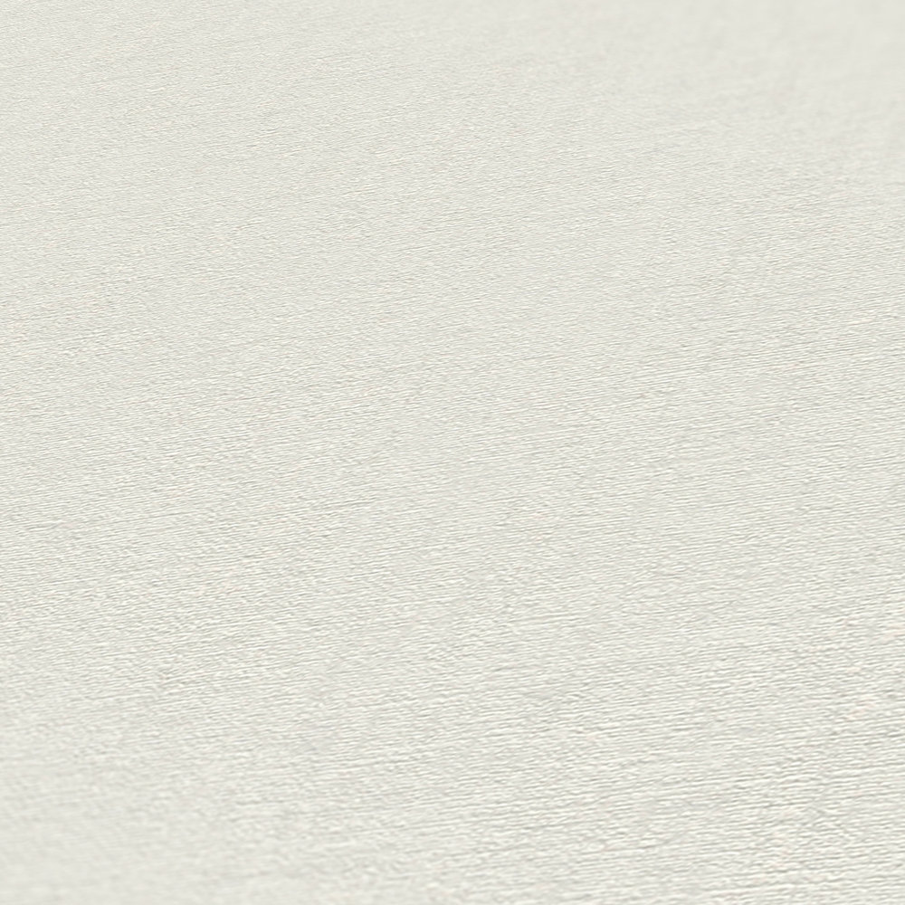             Einfarbige Vliestapete mit Textilbemusterung – Weiß, Hellgrau
        