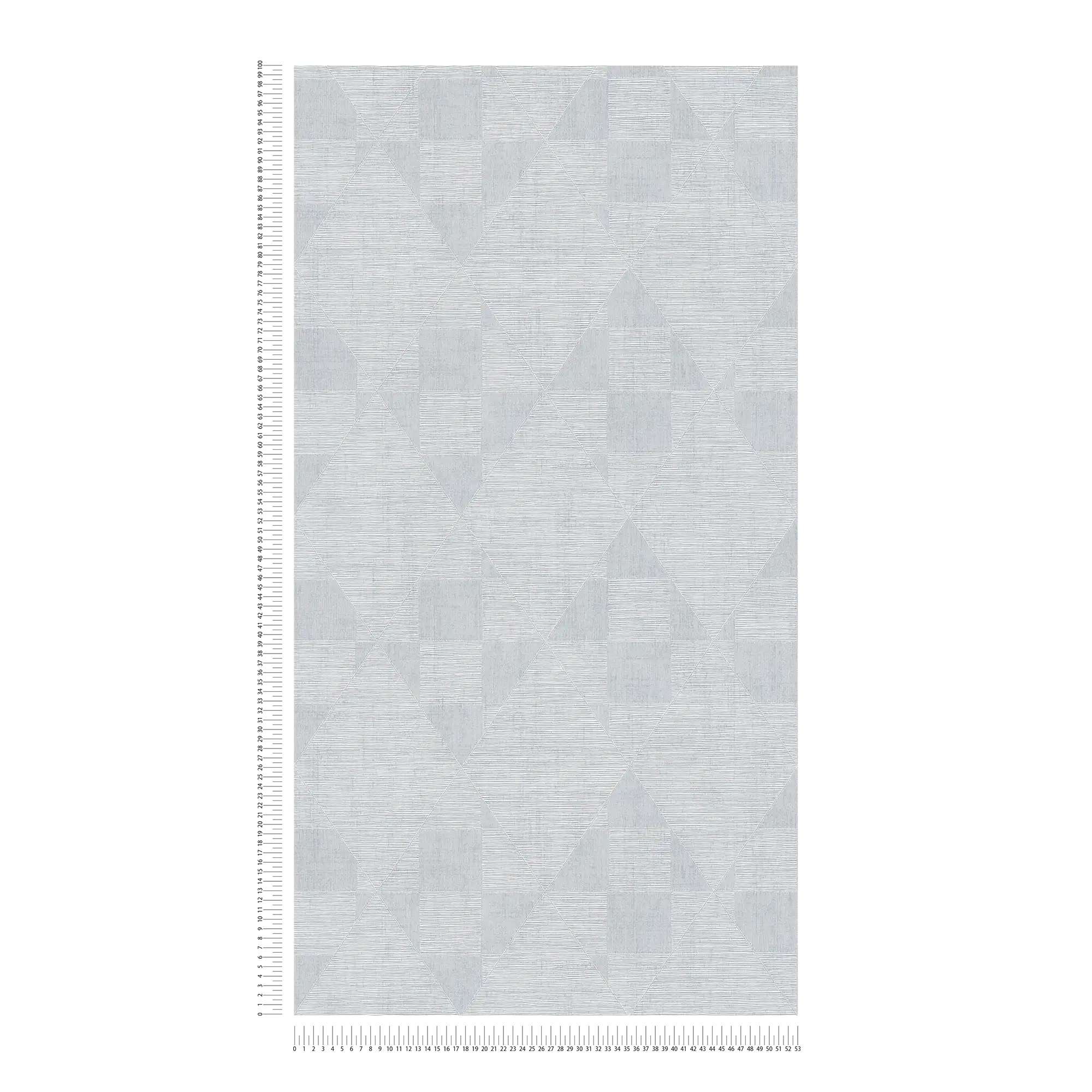             Tapete Silber Metallic Design mit geometrischem Muster – Grau
        
