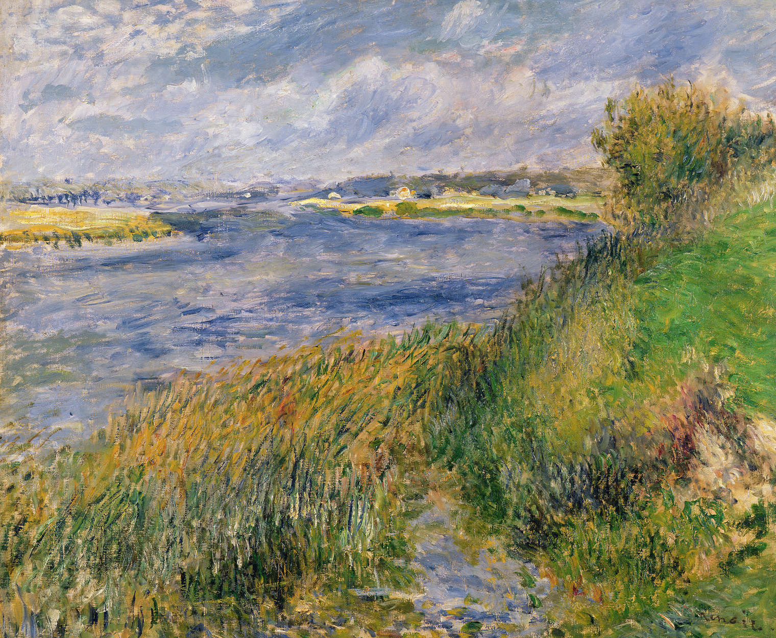             Fototapete "Die Ufer der Seine in Champrosay" von Pierre Auguste Renoir
        