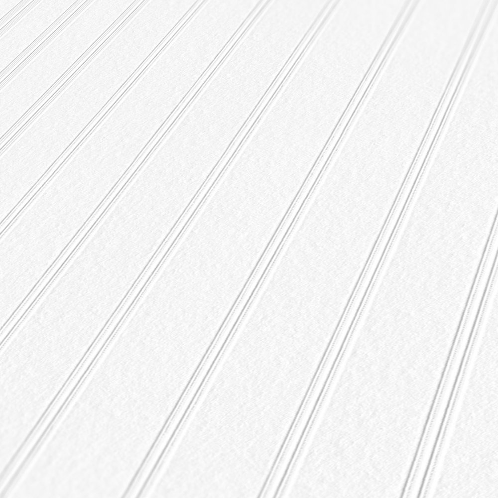             Streichbare Tapete 3D Linien und Streifen Muster – Weiß
        