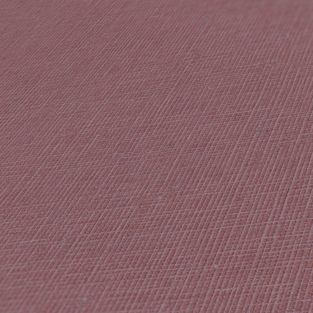             Einfarbige Vliestapete mit Leinenstruktur – Rot
        