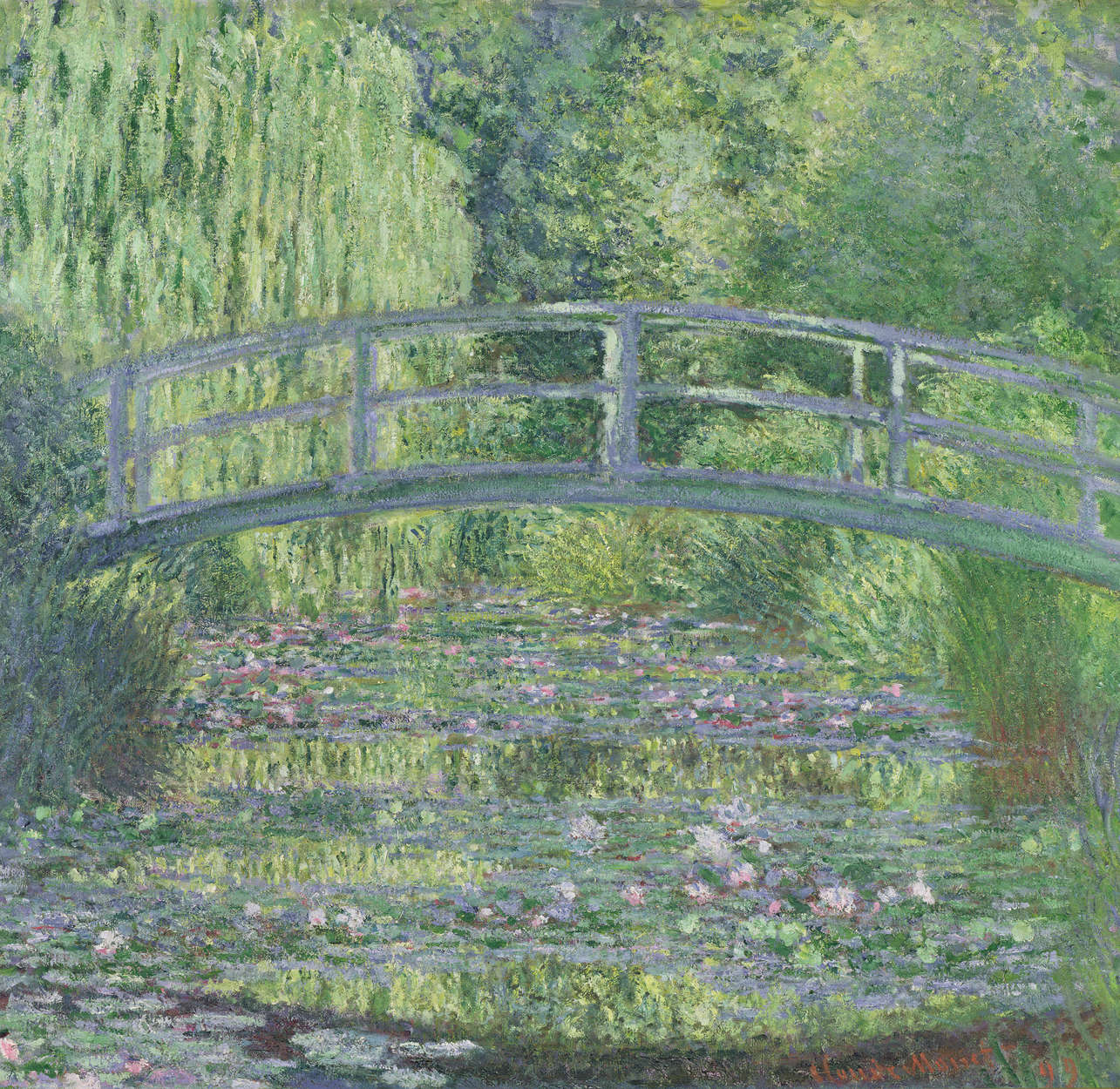             Fototapete "Der Seerosenteich: Grüne Harmonie" von Claude Monet
        