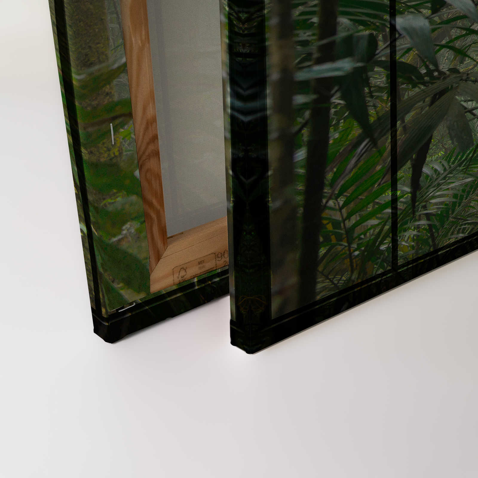             Rainforest 1 - Loftfenster Leinwandbild mit Dschungel Aussicht – 1,20 m x 0,80 m
        