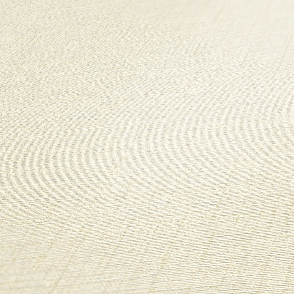             Creme-Weiße Tapete mit Textiloptik & Struktureffekt
        