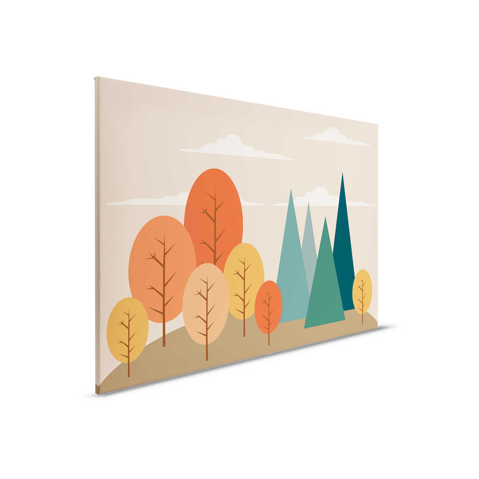         Leinwand Zauberwald mit geometrischen Formen – 90 cm x 60 cm
    