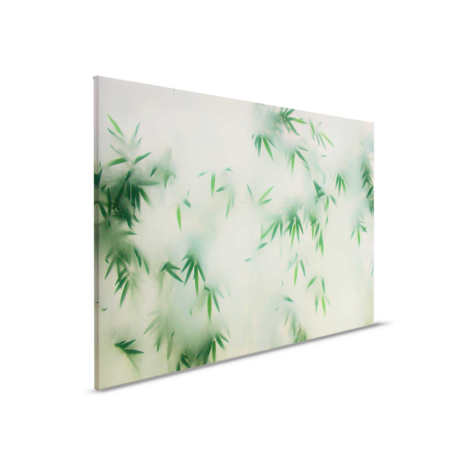         Panda Paradise 2 - Leinwandbild grüner Bambus im Nebel – 0,90 m x 0,60 m
    