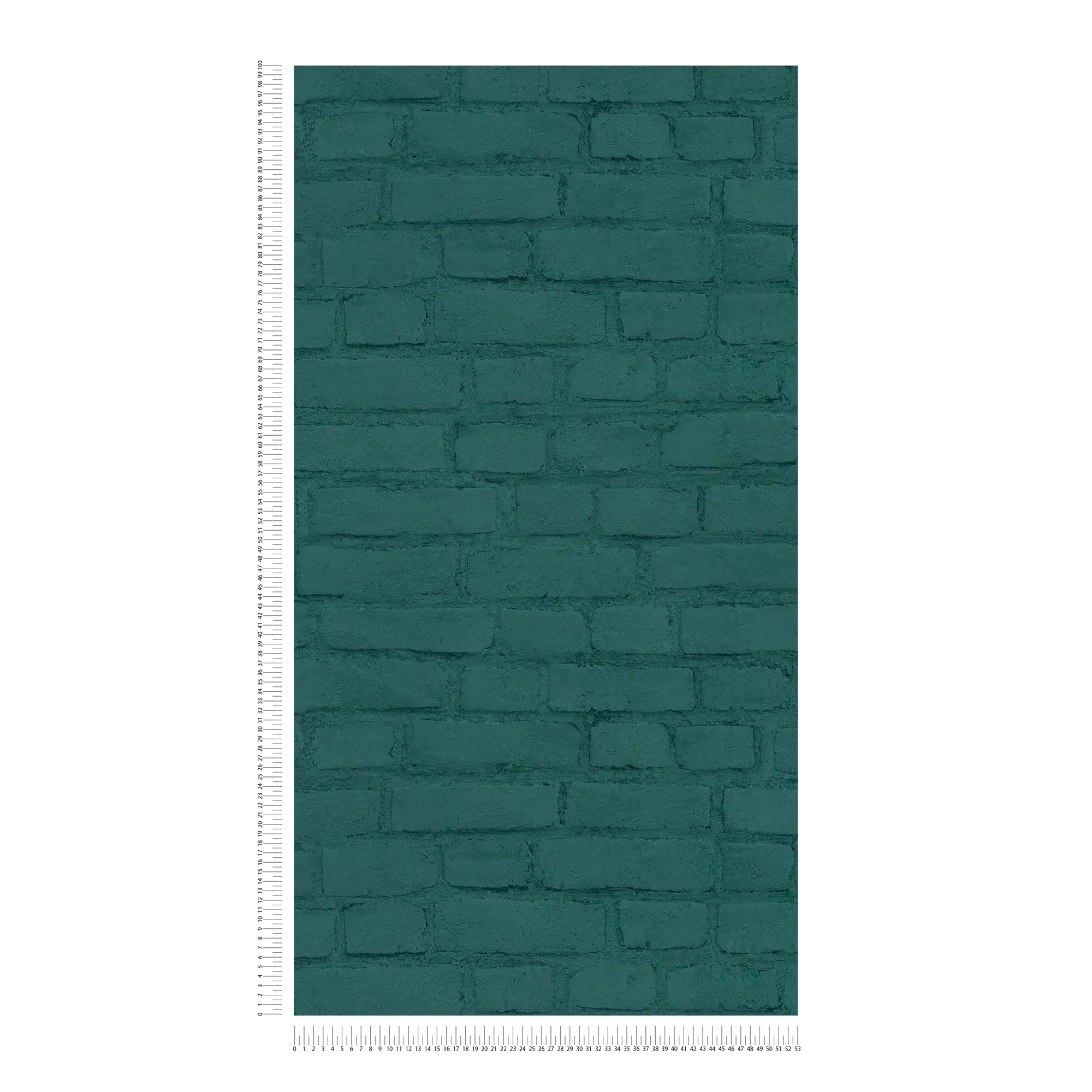             Steintapete Mauer in Klinker-Optik – Grün
        