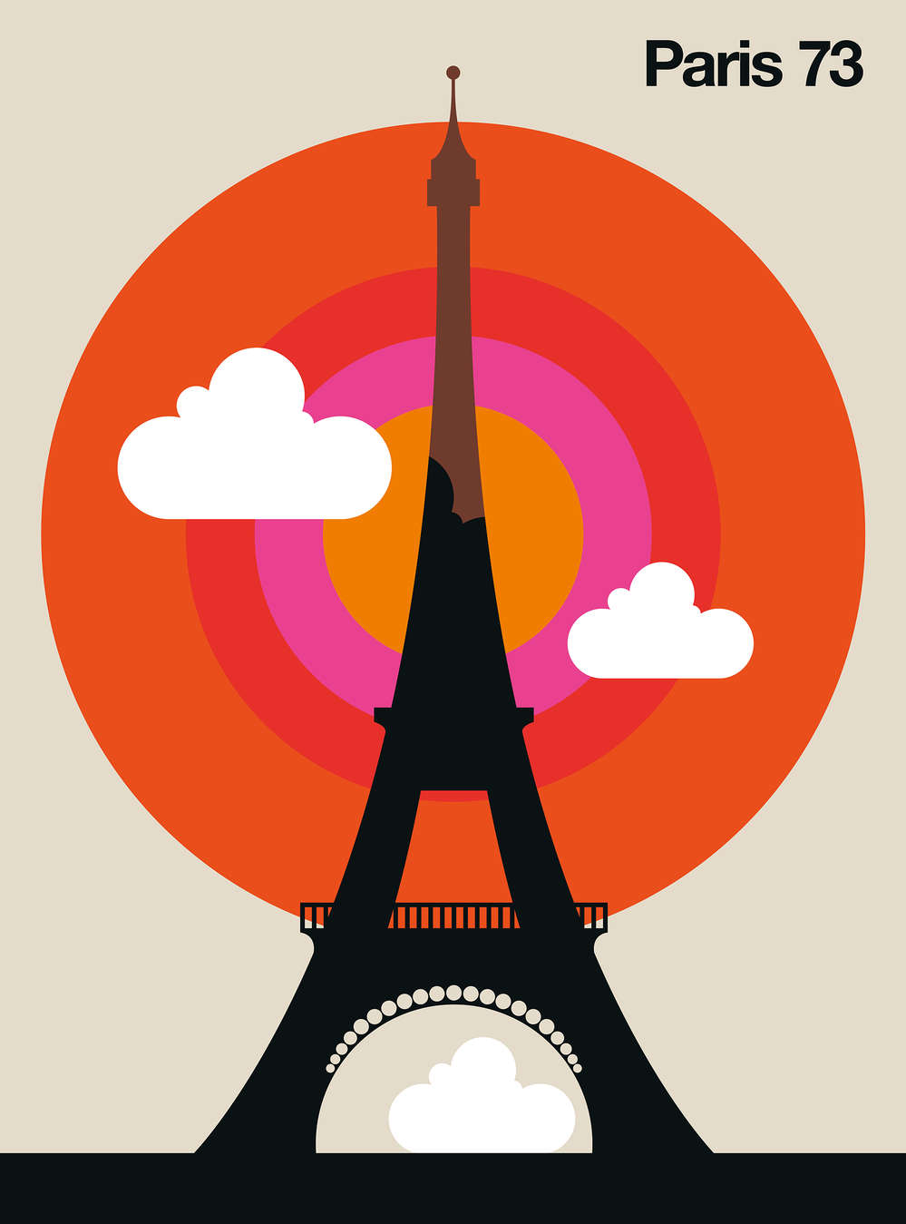             Fototapete Paris mit Eiffelturm Motiv im Retro Stil
        