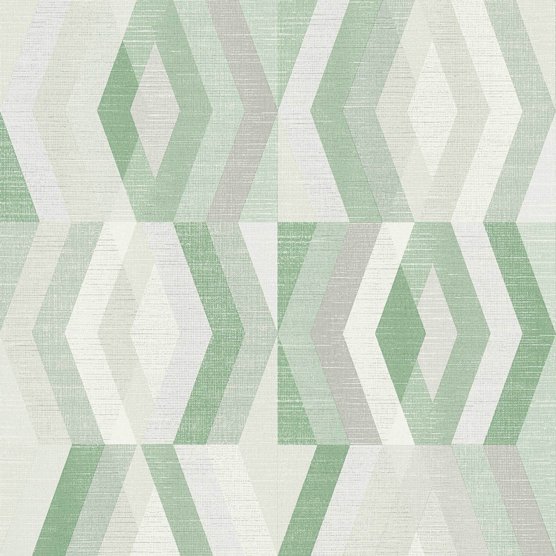         Tapete Scandinavian Stil mit geometrischem Muster - Grün, Grau
    