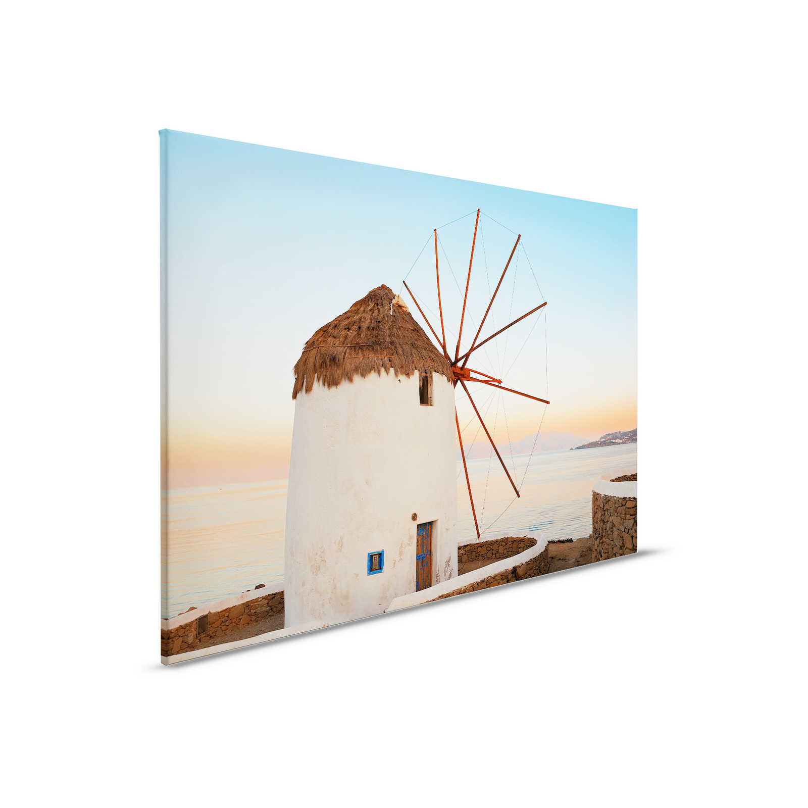         Leinwandbild griechische Windmühle an der Küste – 0,90 m x 0,60 m
    