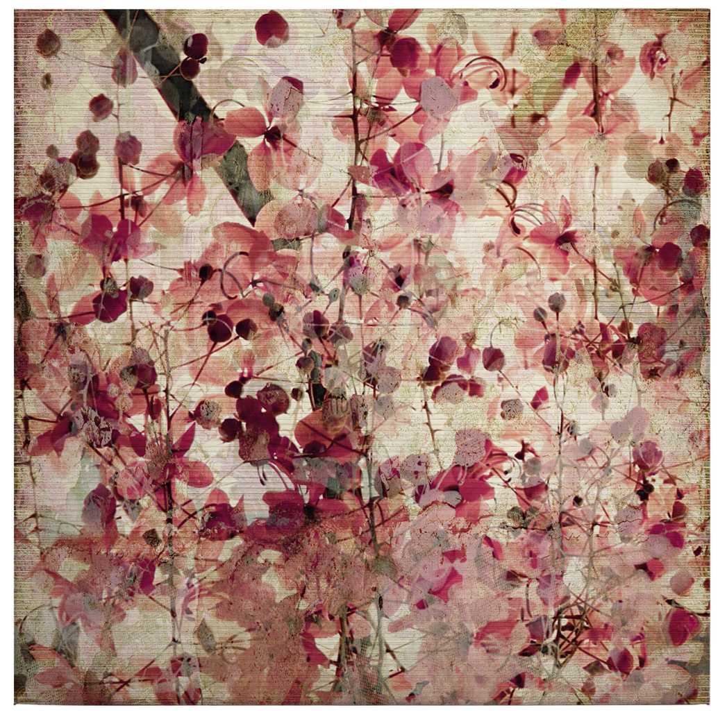             Quadratisches Leinwandbild Vintage mit floralem Muster – 0,50 m x 0,50 m
        
