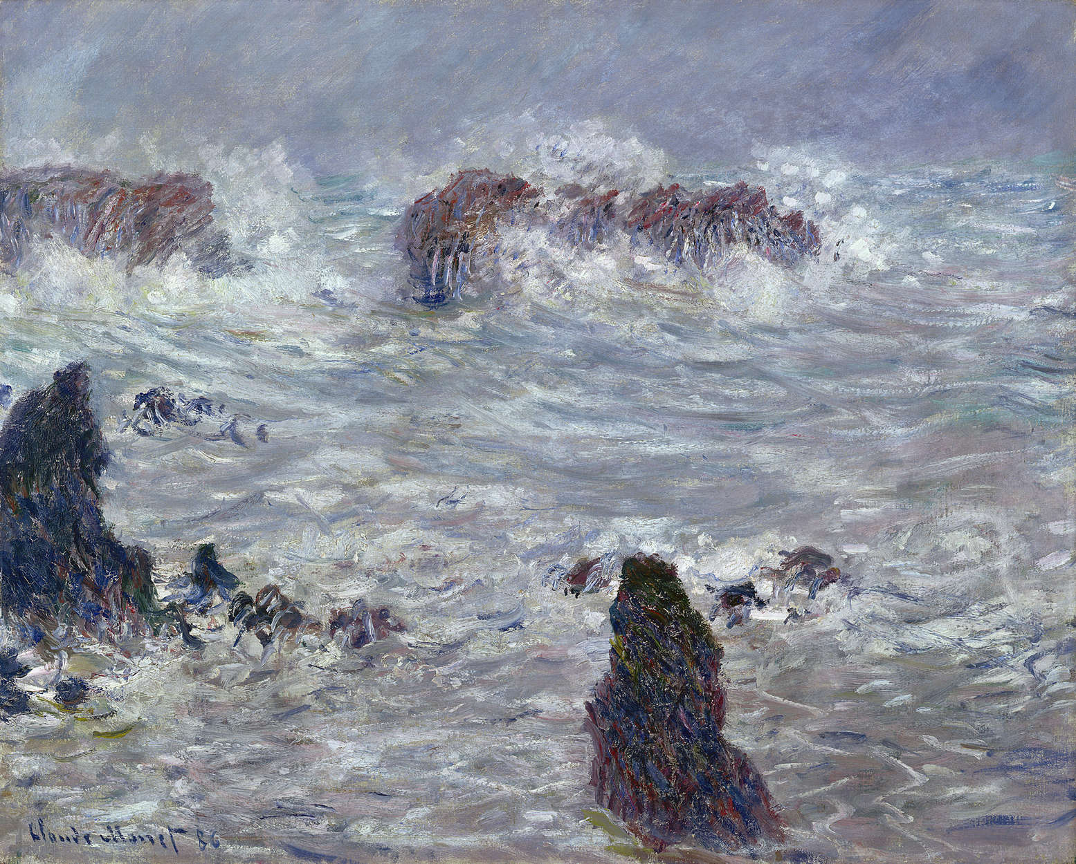             Fototapete "Sturm vor der Küste" von Claude Monet
        