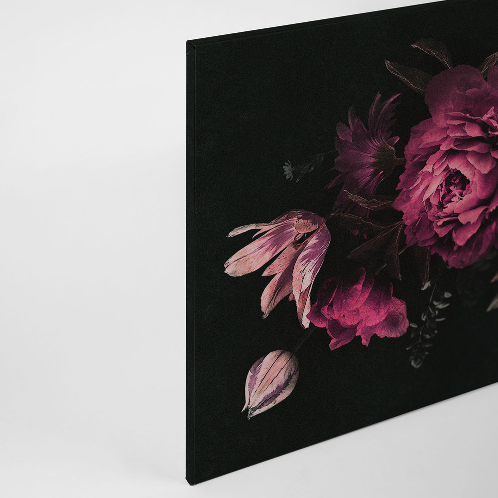             Drama queen 3 - Leinwandbild romantischer Blumenstrauß- Pappe Struktur – 0,90 m x 0,60 m
        