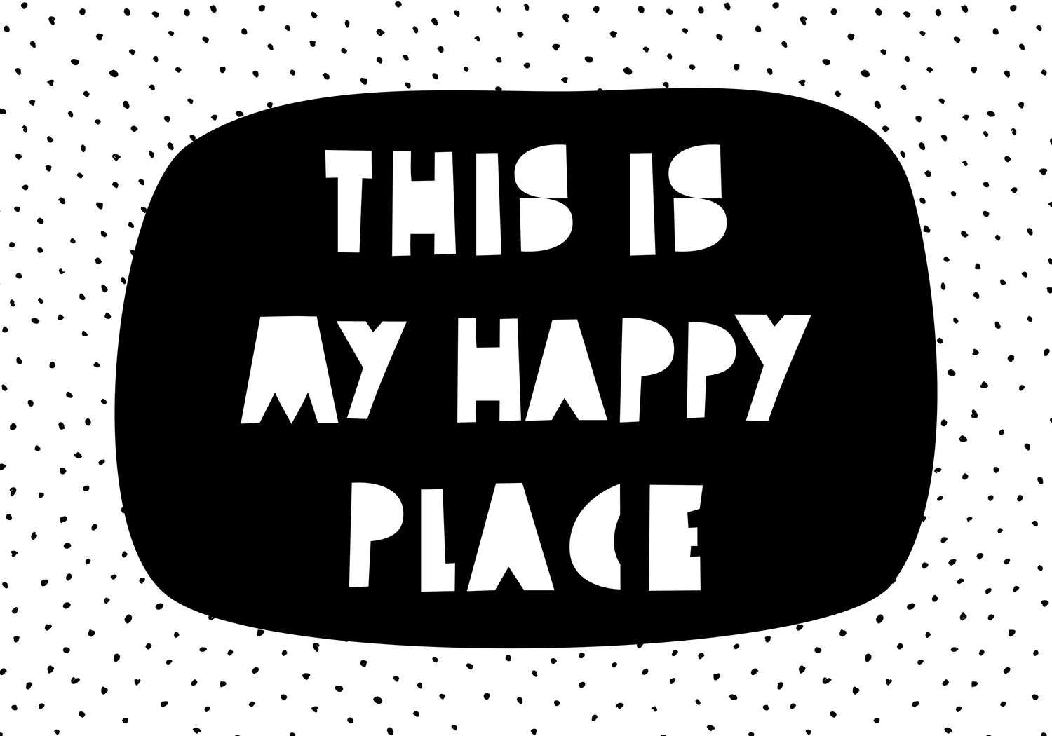            Fototapete fürs Kinderzimmer mit Schriftzug "This is my happy place" – Strukturiertes Vlies
        