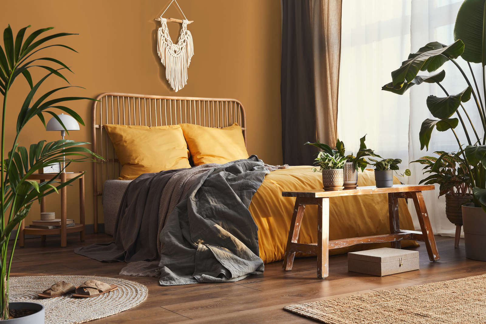             Premium Wandfarbe kräftiges Hellbraun »Beige Orange/Sassy Saffron« NW814 – 5 Liter
        
