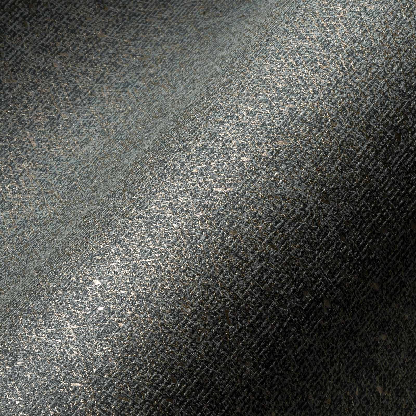             Tapete mit textiler Struktur und Metallic Akzent – Grau, Metallic
        