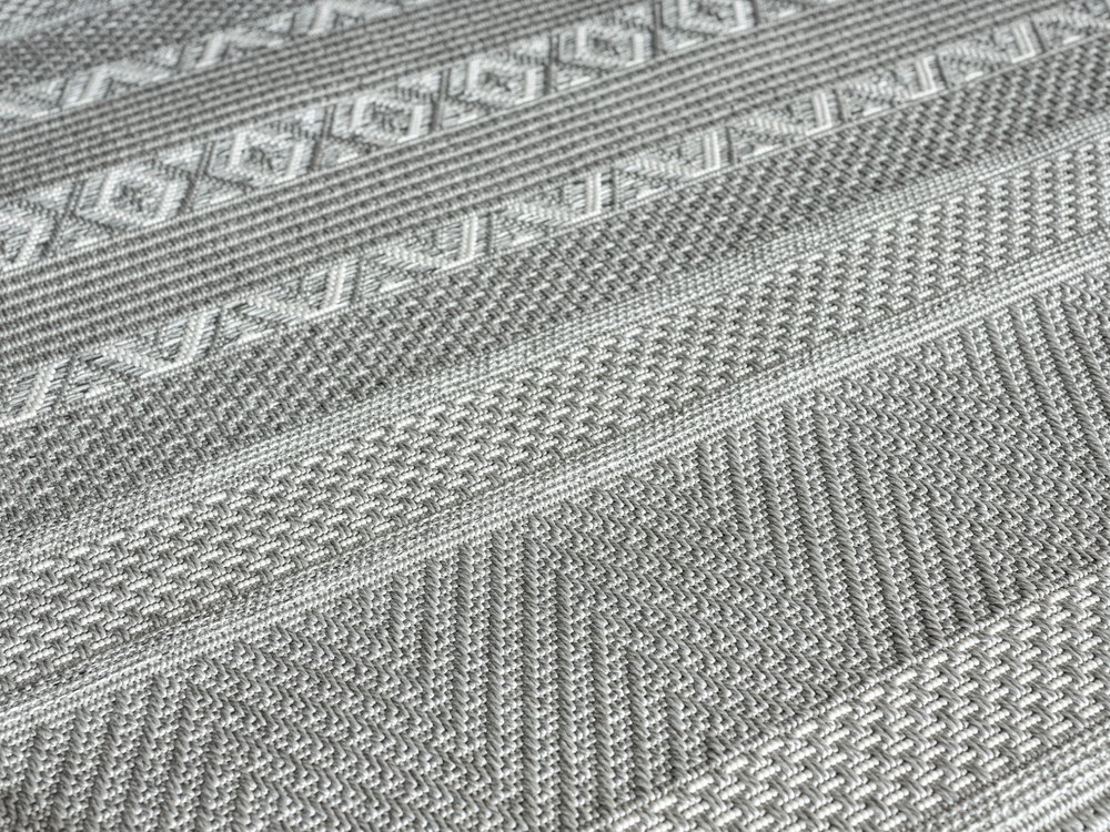             Schlicht Bemusterter Outdoor Teppich in Grau – 150 x 80 cm
        