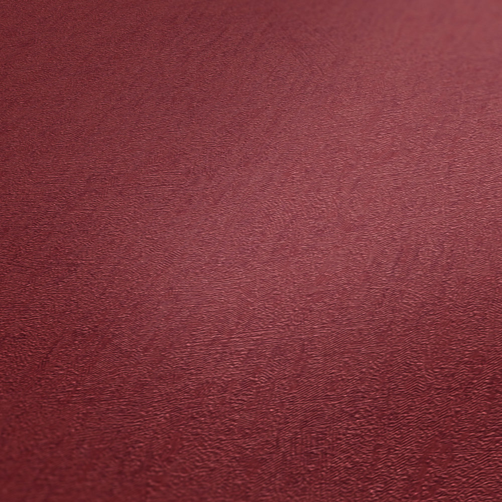             Tapete Dunkelrot, glänzend mit Strukturprägung – Metallic, Rot
        