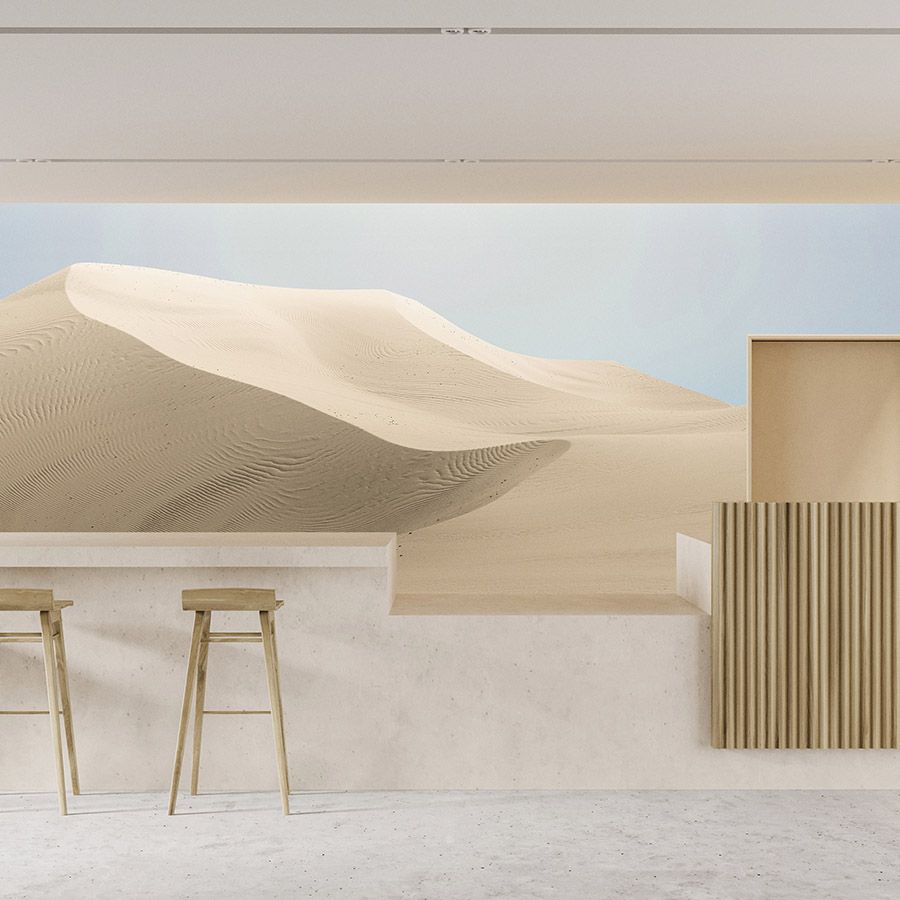Fototapete »dunes« - pastellfarbige Wüstenlandschaft – Glattes, leicht perlmutt-schimmerndes Vlies
