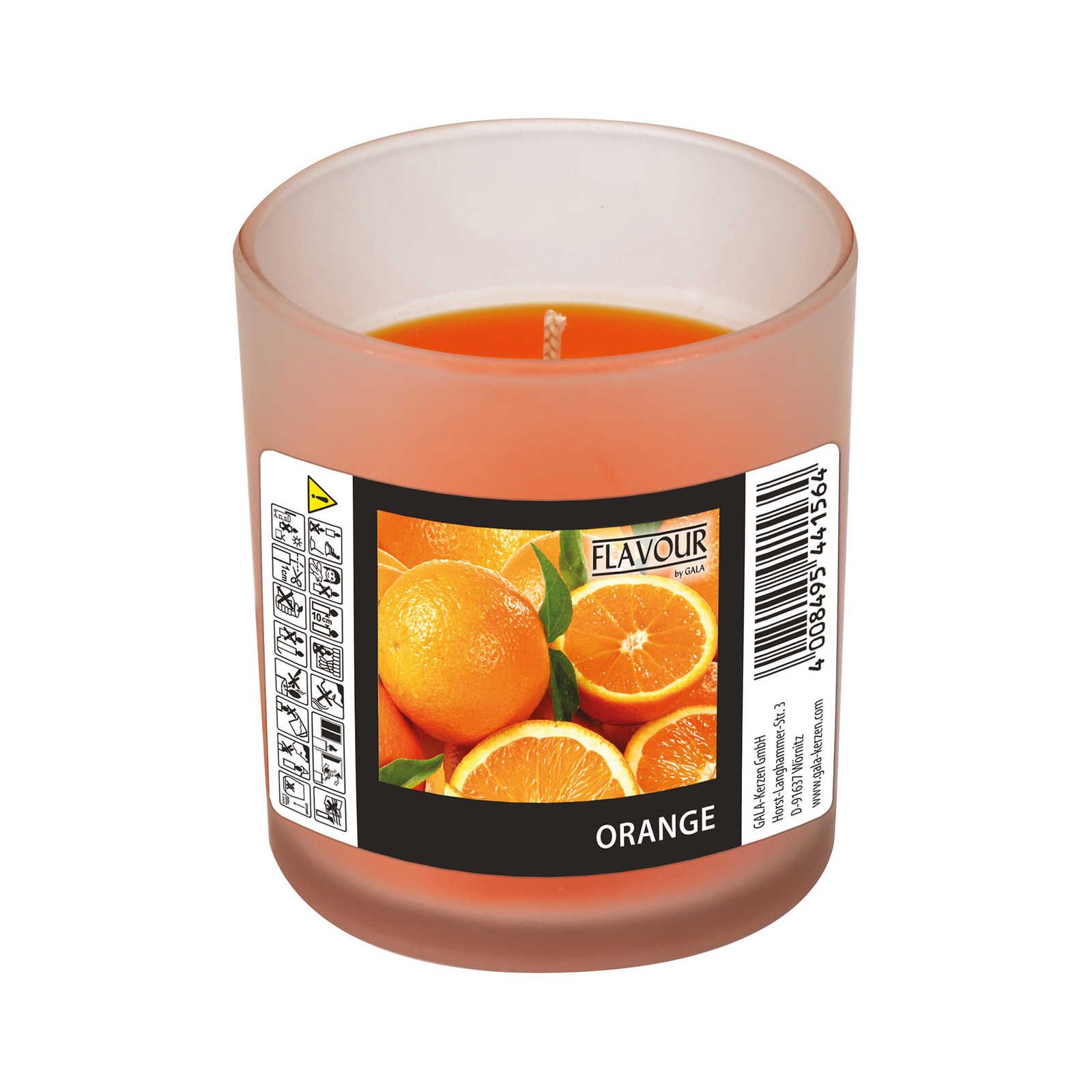             Orange Duftkerze mit stimmungshebendem Duft – 110g
        