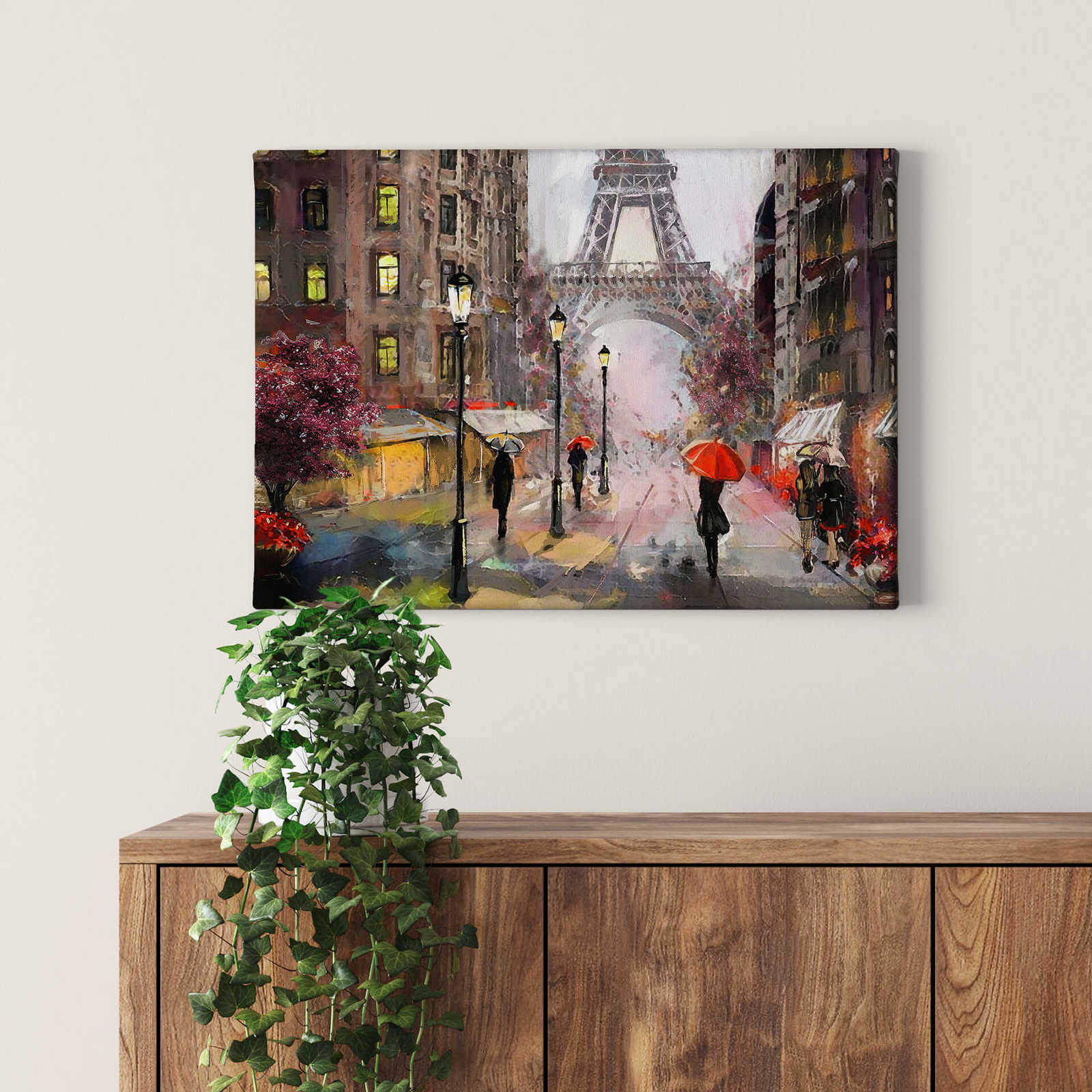             Leinwandbild Paris im Gemälde Stil – 0,70 m x 0,50 m
        