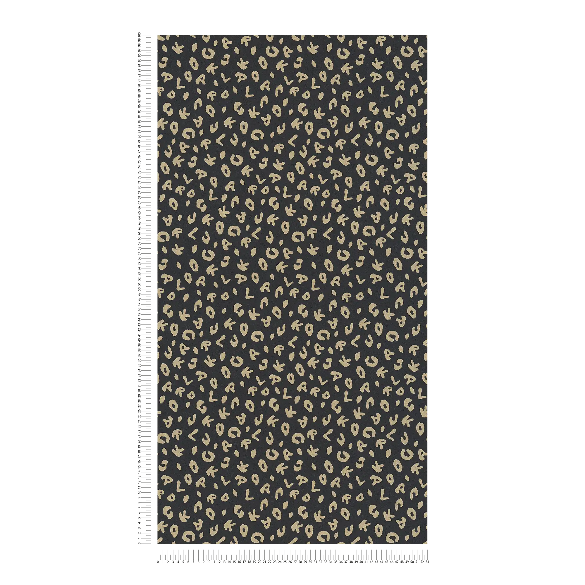             Karl LAGERFELD Tapete Gold Leoparden Print – Metallic, Schwarz
        