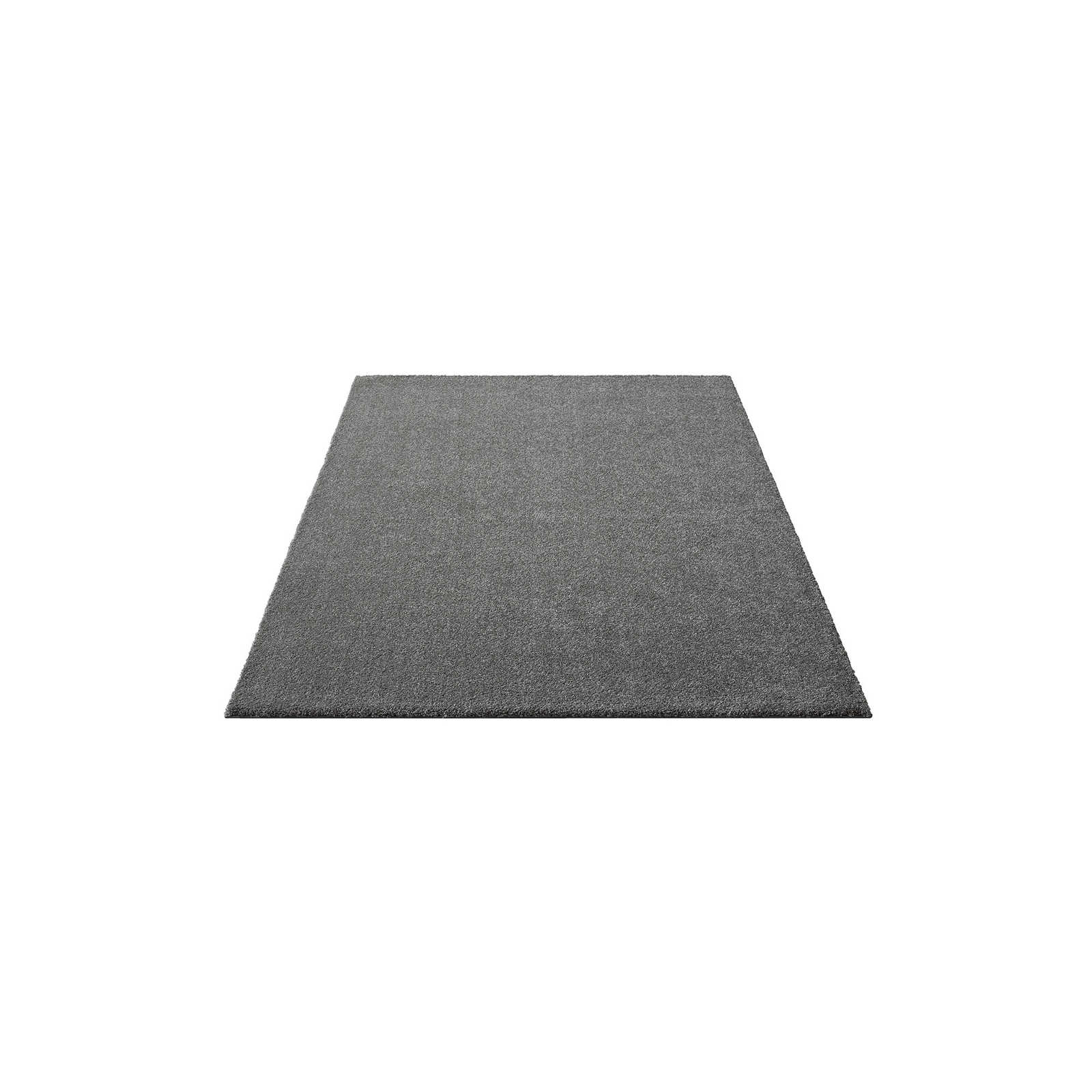 Flauschiger Kurzflor Teppich in Grau – 170 x 120 cm
