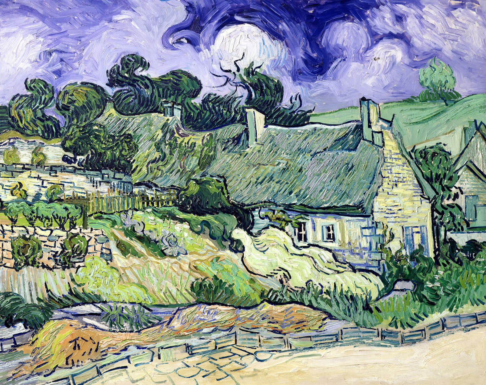             Fototapete "Strohdachhäuser in Cordeville" von Vincent van Gogh
        