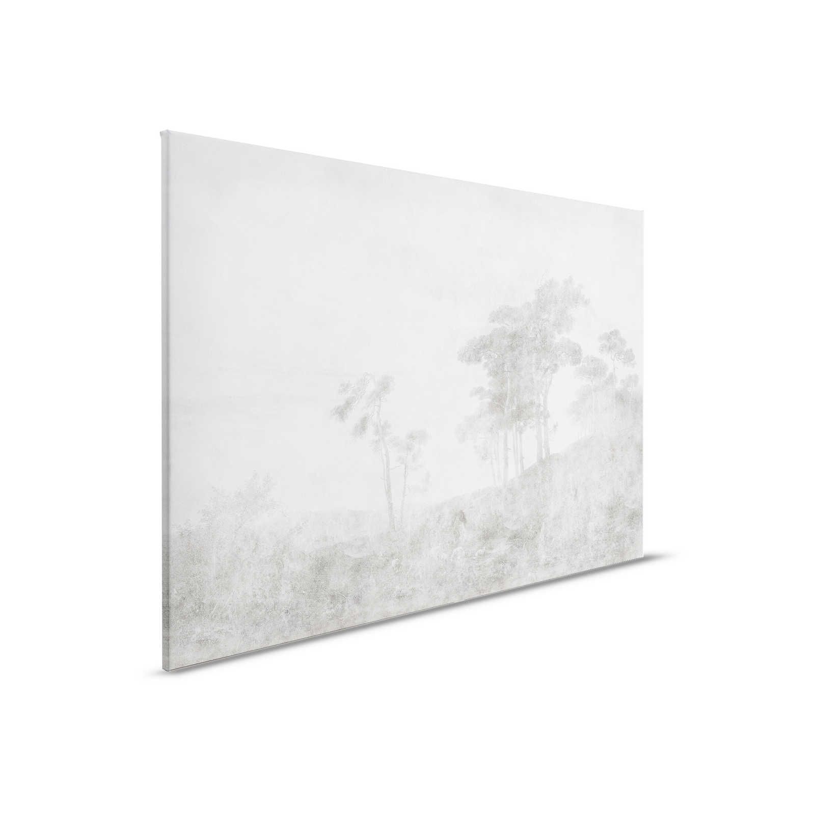 Romantic Grove 2 - Landschaft Leinwandbild Vintage Gemälde Stil – 0,90 m x 0,60 m
