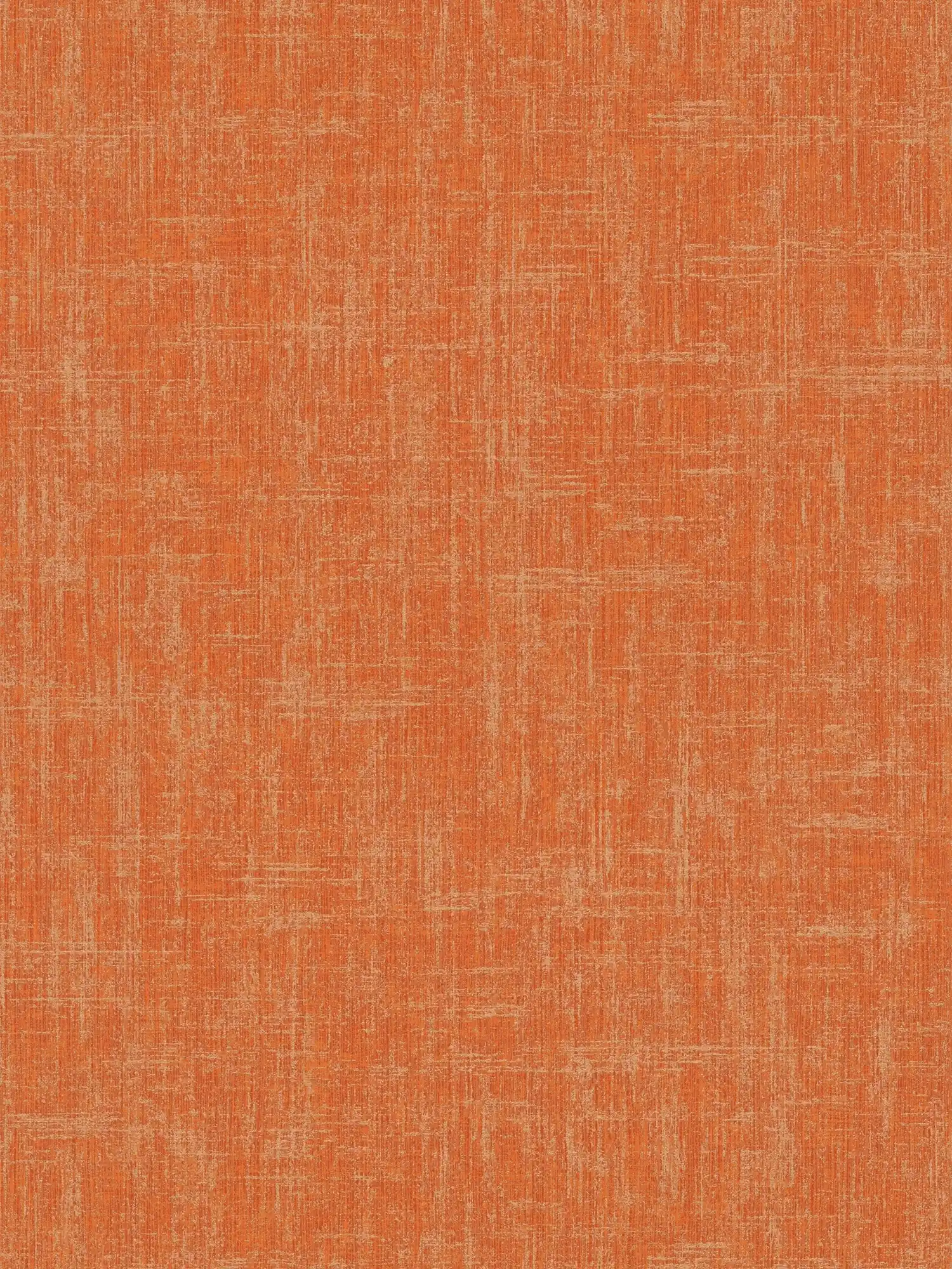 Orange Tapete mit Leinenstruktur Design
