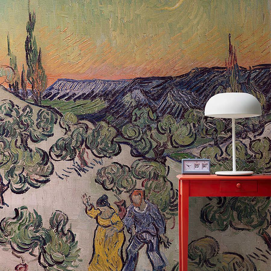         Fototapete "Landschaft mit Fabriken im Mondlicht" von Vincent van Gogh
    
