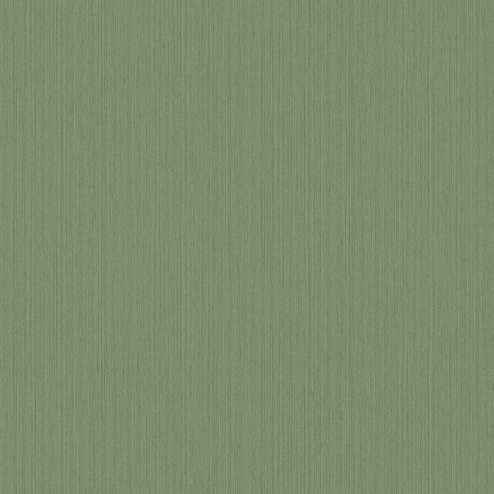 Einfarbige Tapete Grün mit meliertem Textileffekt von MICHALSKY
