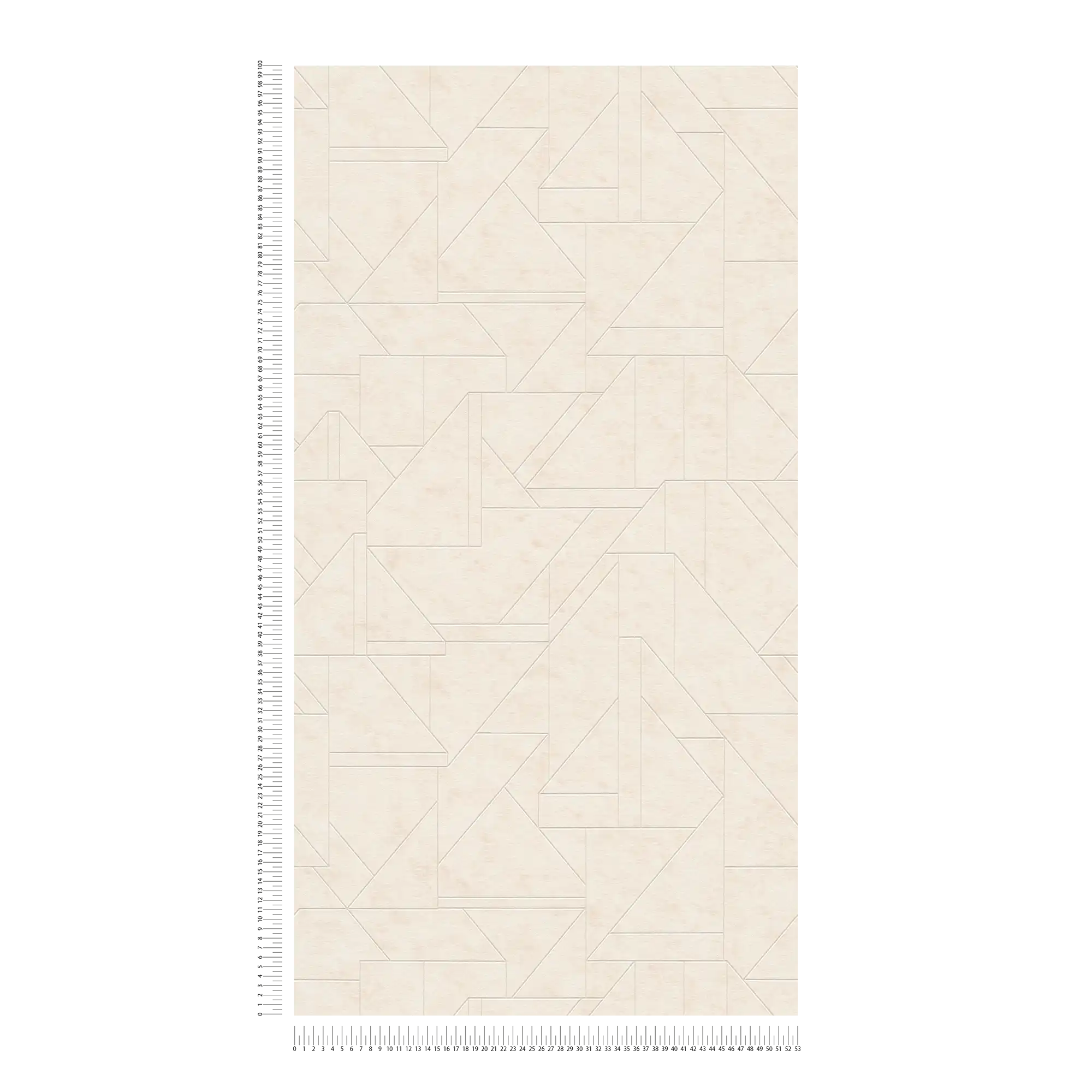             Vliestapete mit grafischen Linienmuster – Creme, Weiß, Silber
        