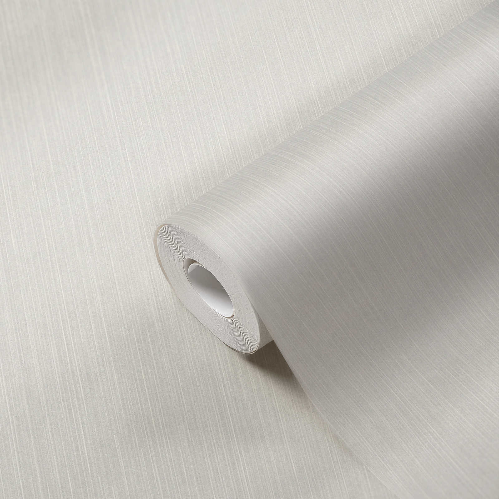             Weiße Vliestapete mit Glitzereffekt & Liniendesign – Weiß, Grau
        