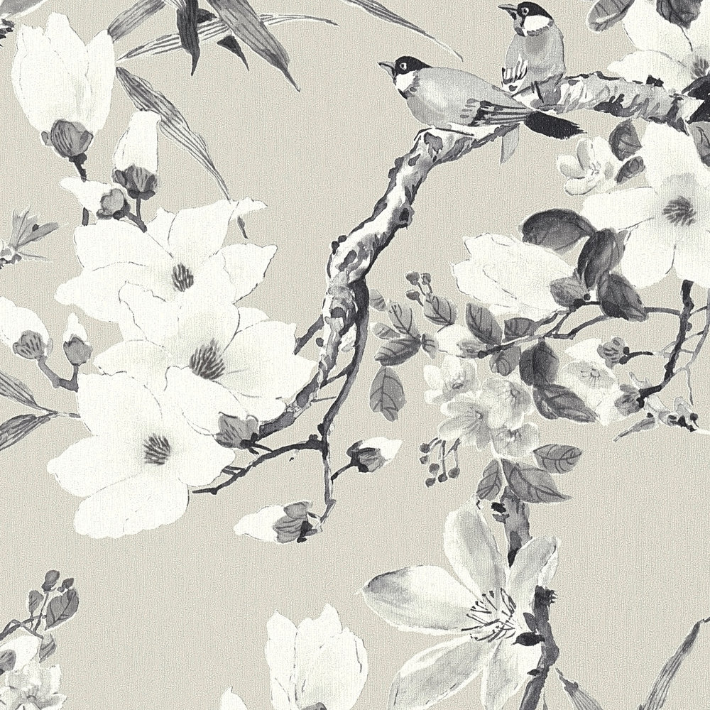             MICHALSKY Blumentapete in neutralen Farben – Beige, Grau
        
