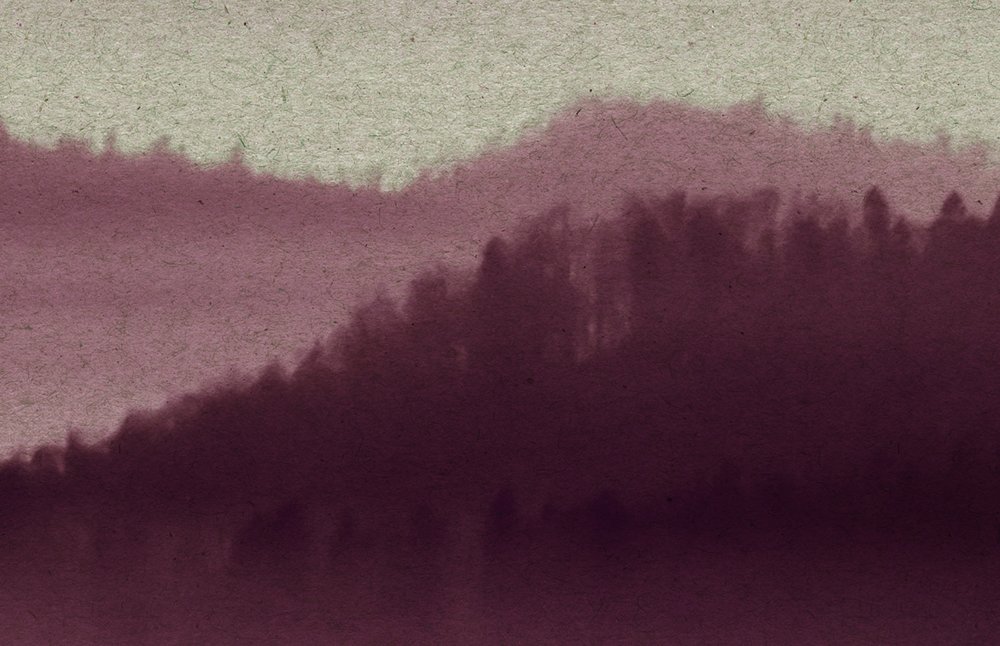             Horizon Panels 2 - Mystischer Wald Fototapeten Paneel in Pappe Struktur – Beige, Rosa | Struktur Vlies
        