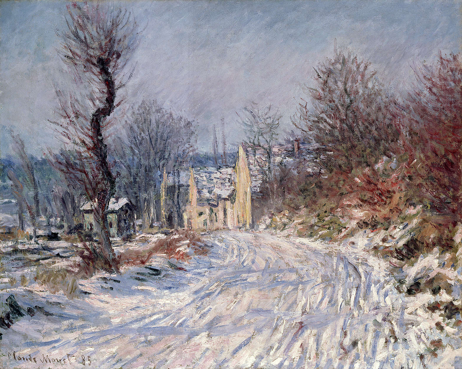             Fototapete "Die Straße nach Giverny" von Claude Monet
        
