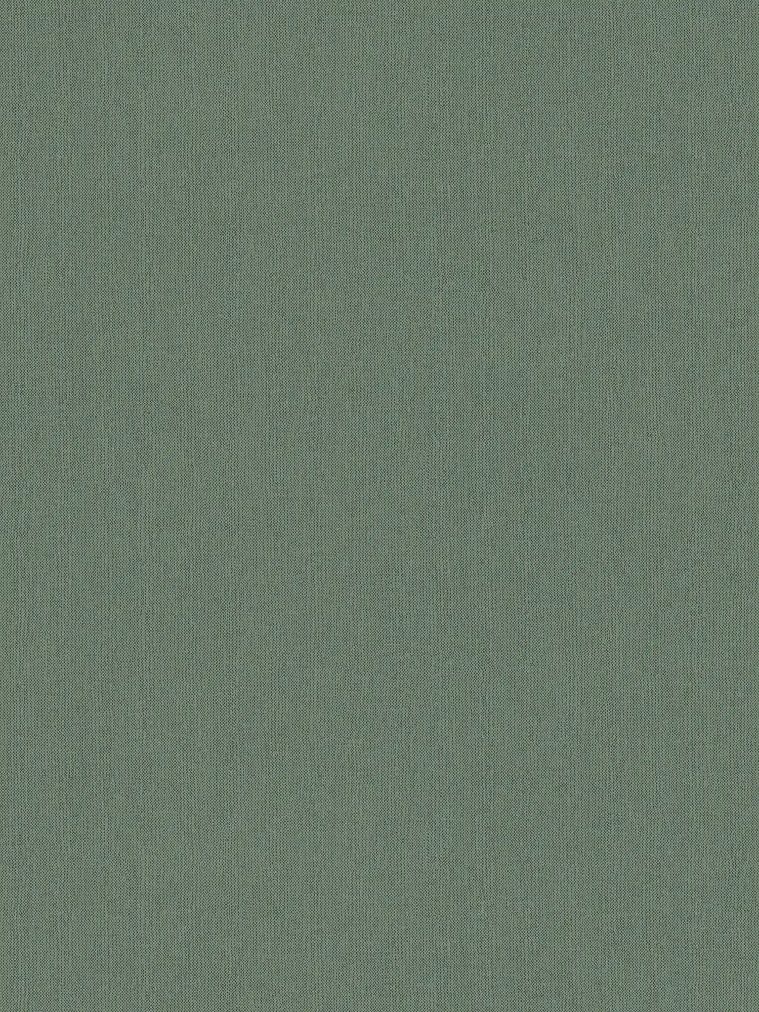 Einfarbige Tapete Tannengrün mit Textilstruktur – Grün
