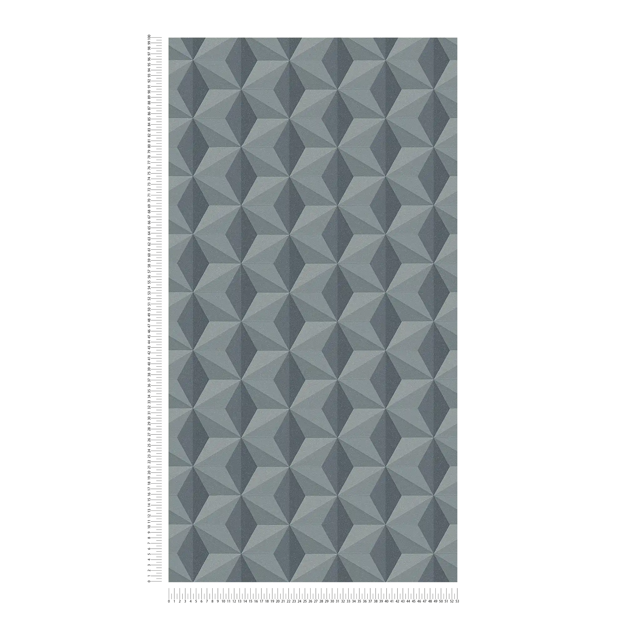             Vliestapete mit 3D-Effekt & geometrischem Muster – Schwarz
        