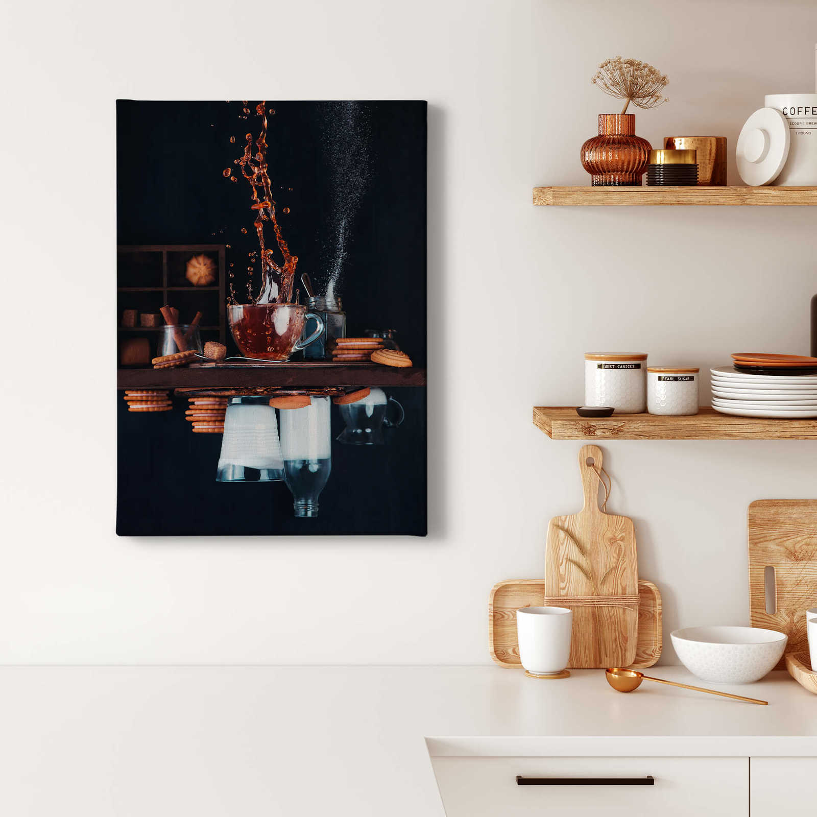             Küchen Leinwandbild von Blenkonov "Tee und Milch" – 0,50 m x 0,70 m
        