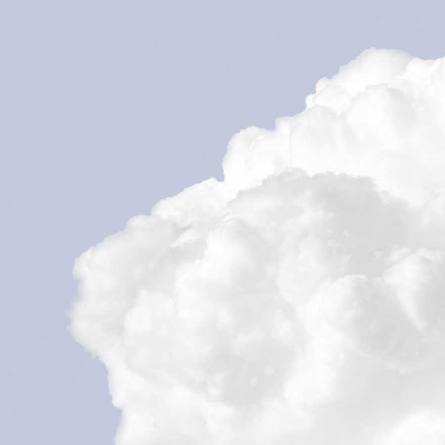 Fototapete mit weiße Wolken am hellen blauen Himmel – Blau, Weiß
