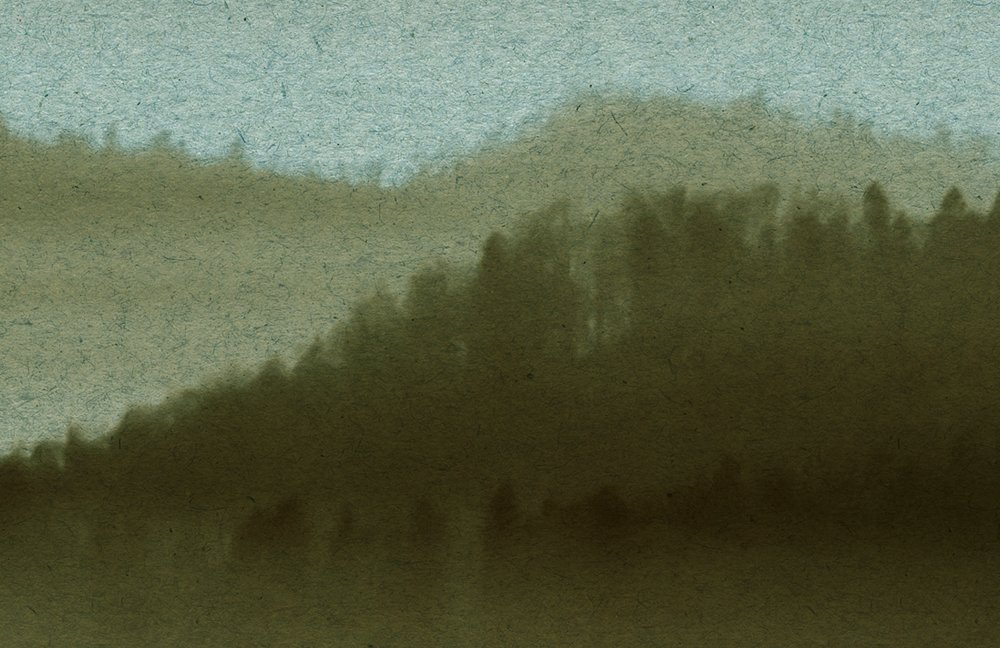             Horizon Panels 3 - Pappe Struktur, Mystischer Wald Fototapeten Paneel – Beige, Grün | Mattes Glattvlies
        