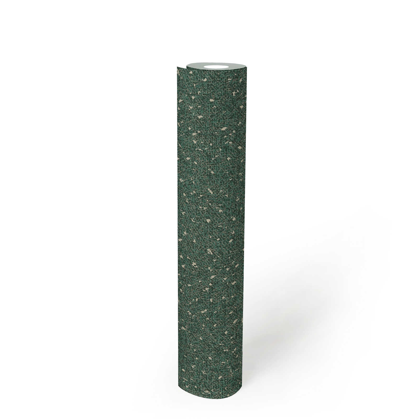             Tapete mit textiler Struktur und Metallic Akzent – Grün, Metallic
        