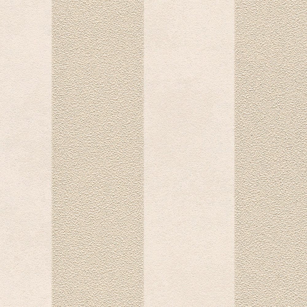             Blockstreifen-Tapete mit Farb- und Strukturmuster – Beige, Gold, Creme
        